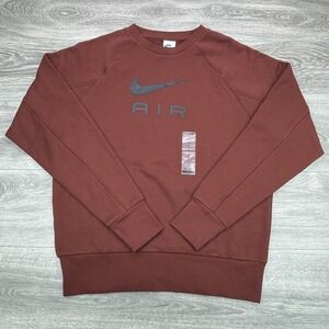 Nike Sweatshirt Mens Medium Oxen Brown Crewneck Sportswear Air Pullover Terry
